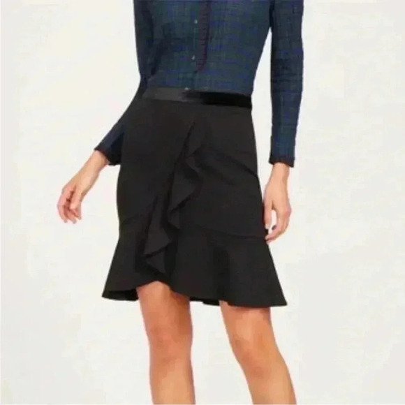 J. McLaughlin Dresses & Skirts - J. McLaughlin Black Ruffle Romana Skirt NWT 2